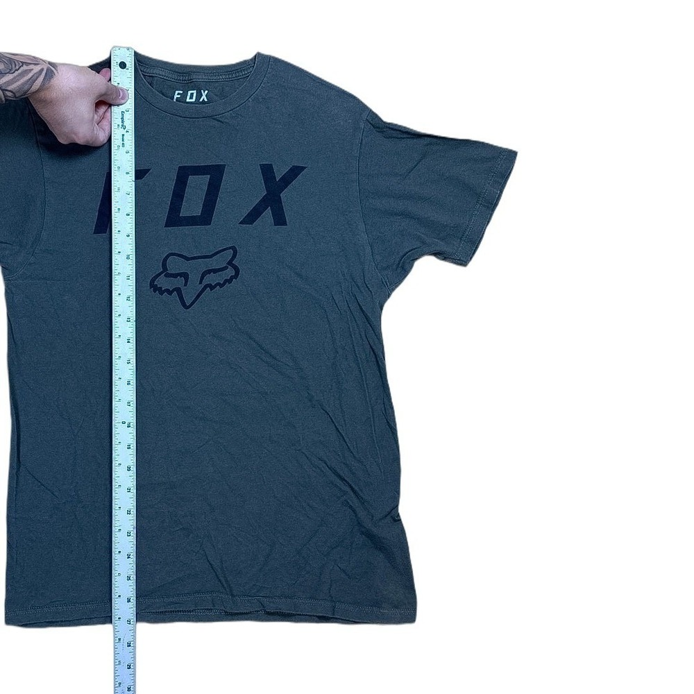 Fox Racing Graphic T-Shirt Mens M Blue Gray Good Standard Fit Logo Tee - Picture 5 of 5